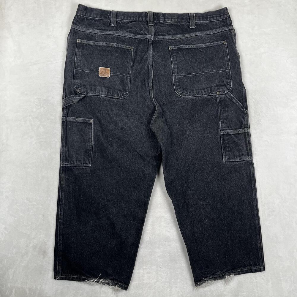 Vintage Ben Davis 773 Carpenter Jeans Mens 46x28 Black Relaxed Work Denim